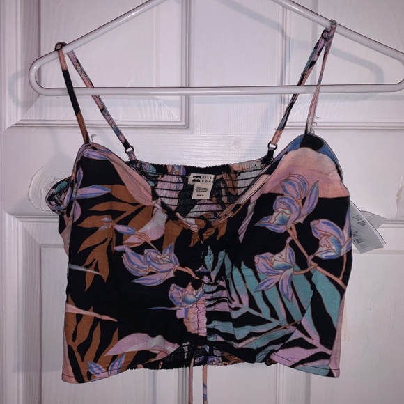 Floral Billabong Crop Top - Picture 1 of 5